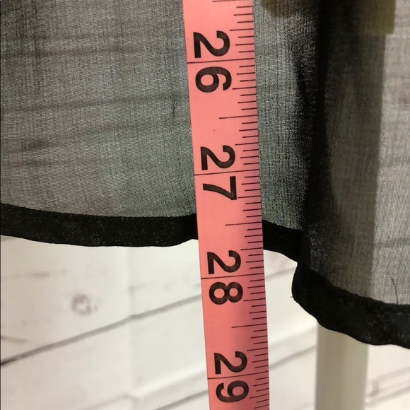 Black knit top w/ chiffon bottom. - Picture 7 of 8